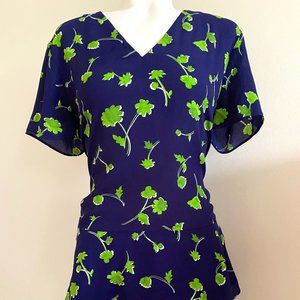 Floral Drop Waist Peplum Top